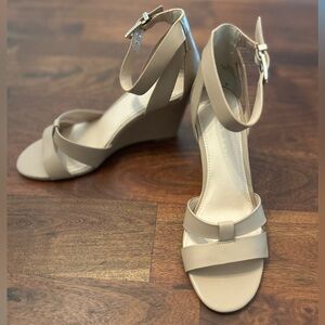 Kelly & Katie Tan Wedge Sandals